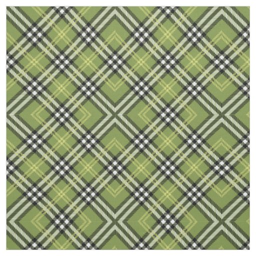 Green Irish Plaid Pattern Fabric