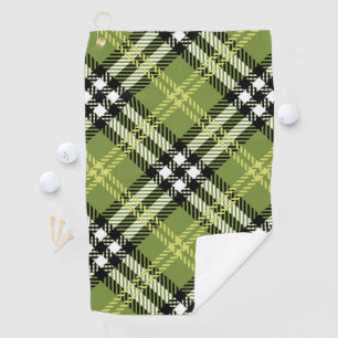 Green Irish Plaid Pattern Golf Towel
