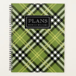 Green Irish Plaid Pattern Planner