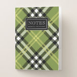 Green Irish Plaid Pattern Pocket Folder