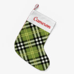 Green Irish Plaid Pattern Small Christmas Stocking