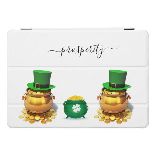 Green Irish Prosperity Gold Pot Script I Pad  iPad Pro Cover