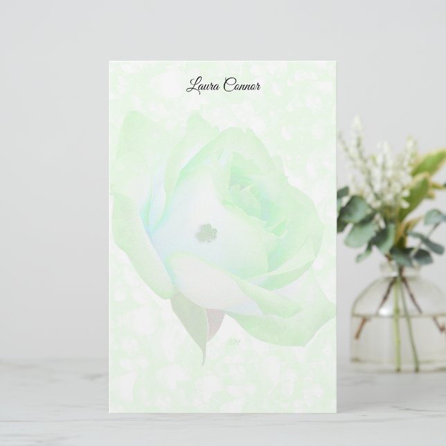 Green Irish Rose Stationery (Creator Uploaded)