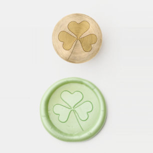 Green Irish Shamrock Floral Lucky Wedding Wax Seal Stamp