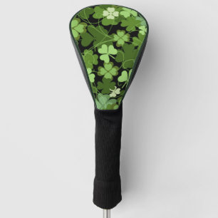 Green Irish Shamrock Golf Head Cover