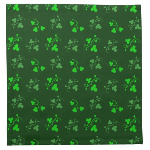 Green Irish Shamrocks Pattern Napkins