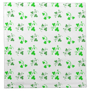 Green Irish Shamrocks Pattern Napkins