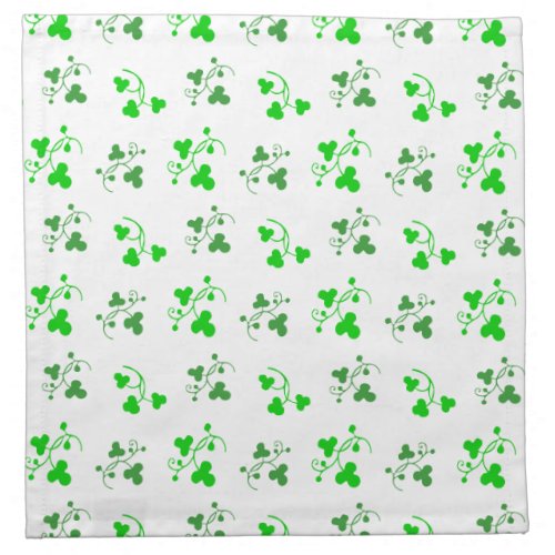 Green Irish Shamrocks Pattern Napkins