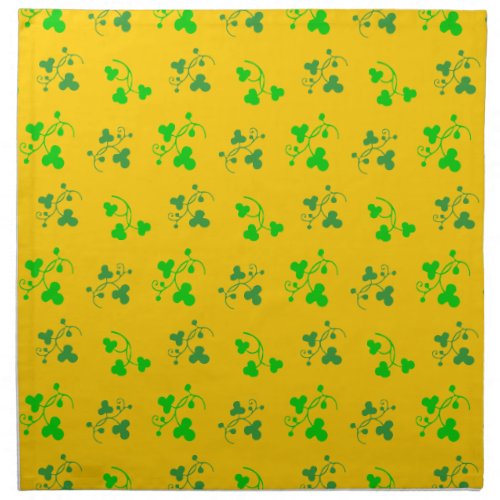 Green Irish Shamrocks Pattern Napkins