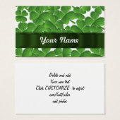 Green Irish shamrocks personalized (Front & Back)