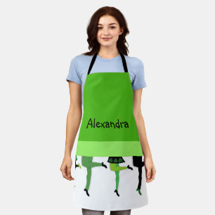 Green Irish Stepdancers' Legs Comical  Apron