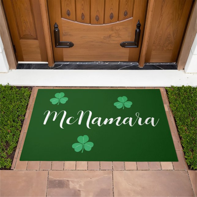 Green Irish Surname  Doormat (Outdoor)