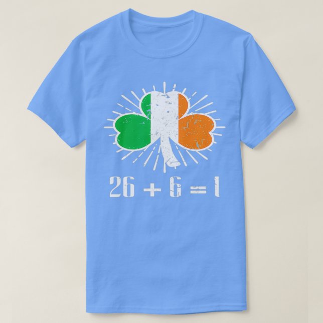 Green irish unity  26 6 =  1 st patricks day  T-Shirt (Design Front)