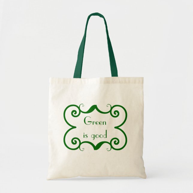 Green Is Good Canvas Bag (Front)