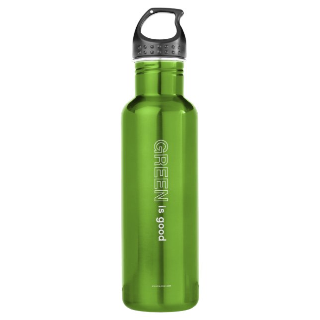 Green Is Good Water Bottle (Front)