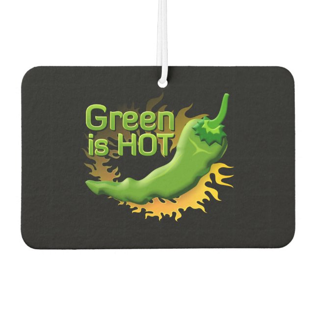 Green is HOT Air Freshener (Front)