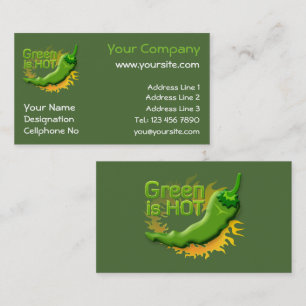 Green is HOT Business Card