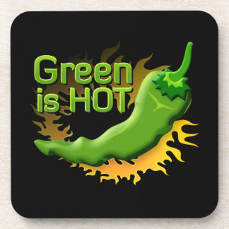 Green is HOT Drink Coaster