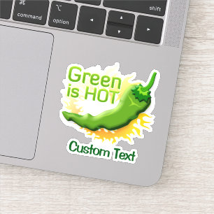 Green is HOT Sticker