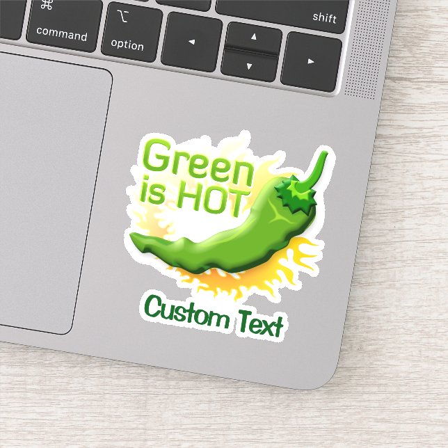 Green is HOT Sticker (Detail)