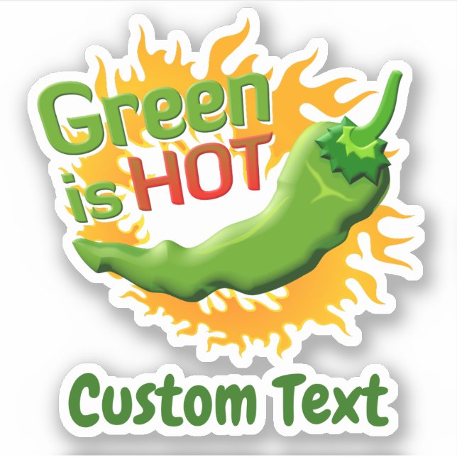 Green is HOT Sticker (Front)