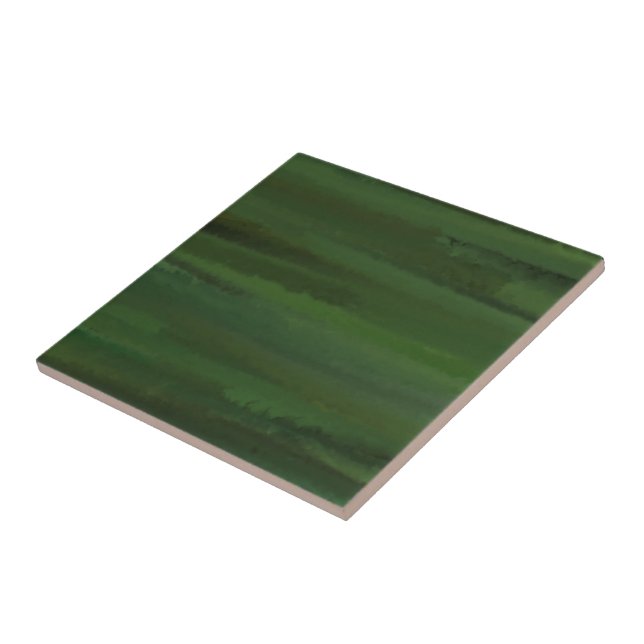Green Is My Favorite Color Ceramic Tile (Side)