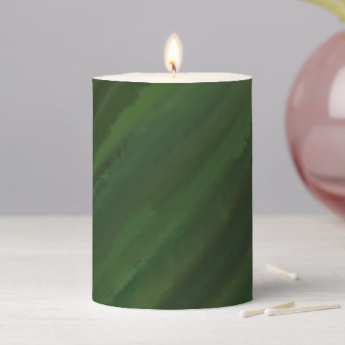 Green Is My Favorite Color Pillar Candle