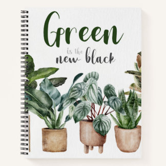 Green is the new Black Plant Lovers Notebook