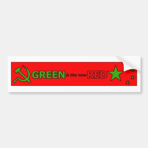 Green is the new Red bumper sticker 2