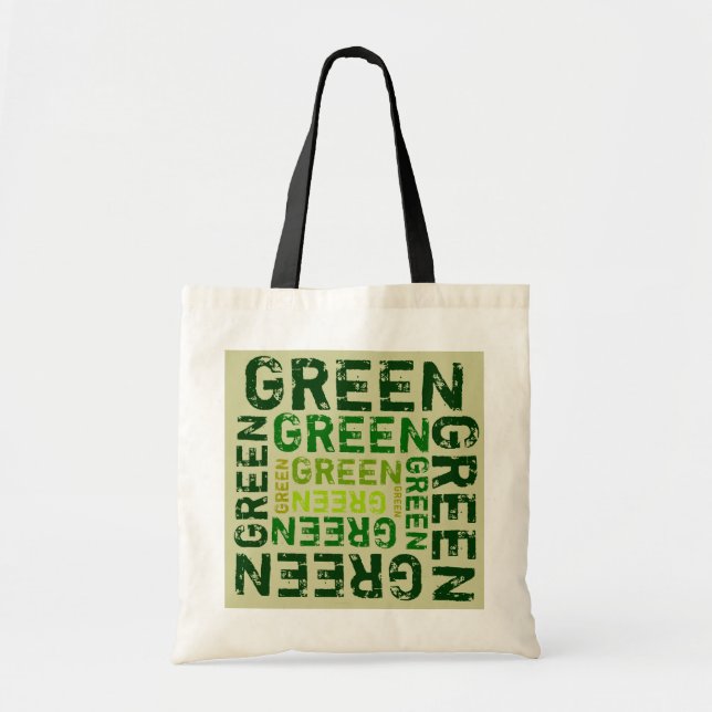Green is the Word Tote Bag (Front)