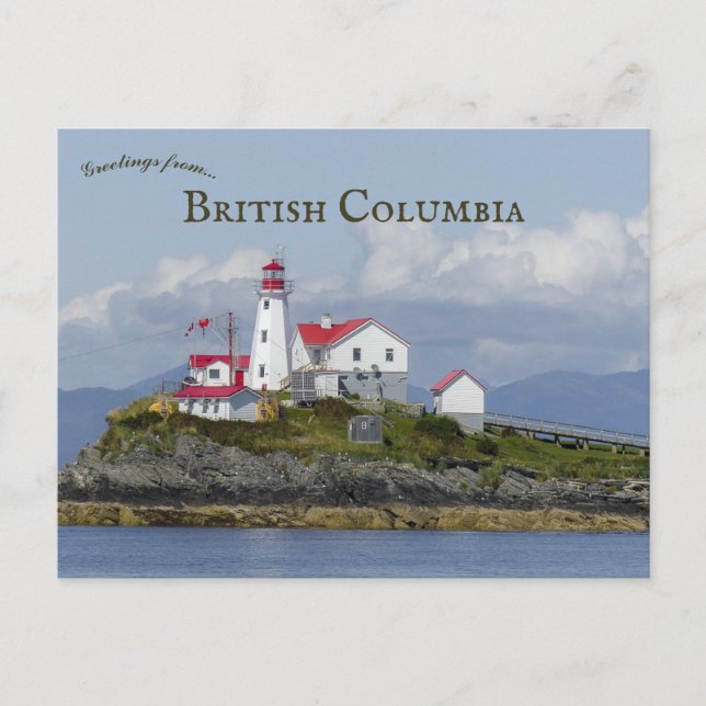 Green Island Lighthouse British Columbia Postcard (Front)