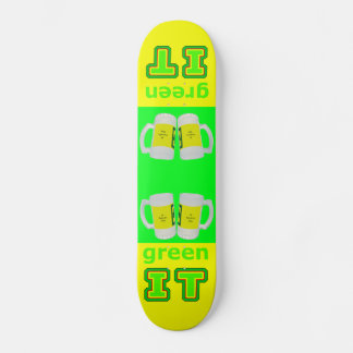 green IT The MUSEUM gibsphotoart Beer Glasses Skateboard Deck