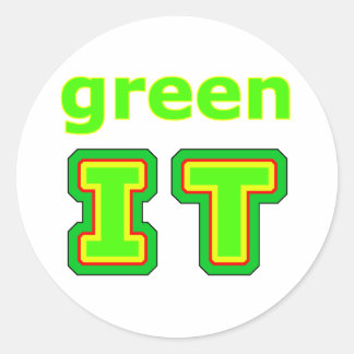 green IT The MUSEUM gibsphotoart Classic Round Sticker