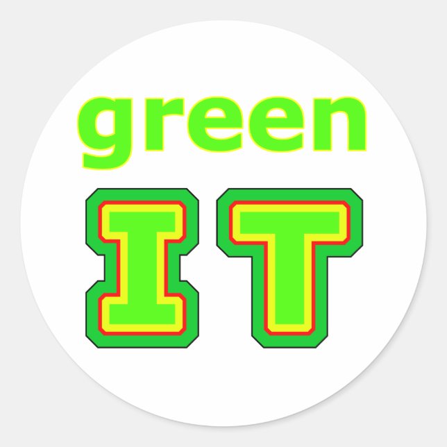green IT The MUSEUM gibsphotoart Classic Round Sticker (Front)