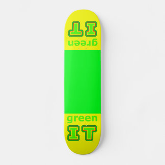 green IT The MUSEUM gibsphotoart Skateboard
