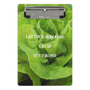 Green It's Twins Lettuce Romaine Calm Mini Clipboard