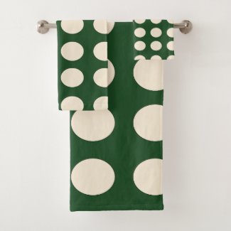 Green Ivory Color Polka Dot