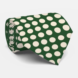 Green Ivory Color Polka Dot