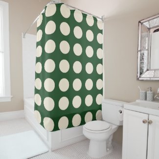 Green Ivory Color Polka Dot