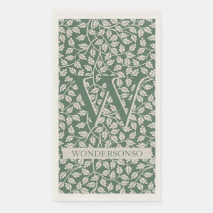 Green Ivory Flower two dual Paper Guest Towels