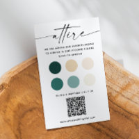Green & Ivory Guest Wedding Dress Code QR Insert