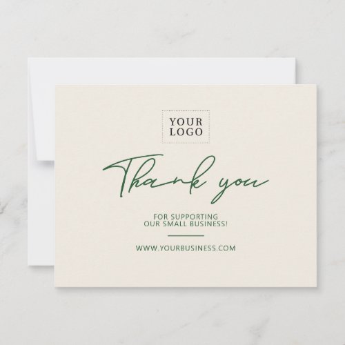 Green  Ivory Lettering Business Package Thank You