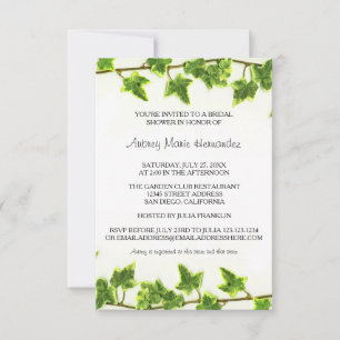 Green Ivy - 3x5  Bridal Shower Invitation