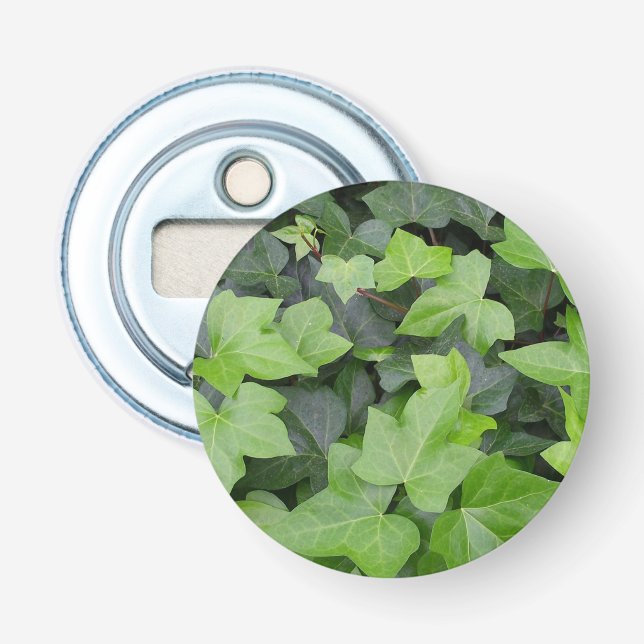 Green Ivy Botanical Print Bottle Opener (Front)