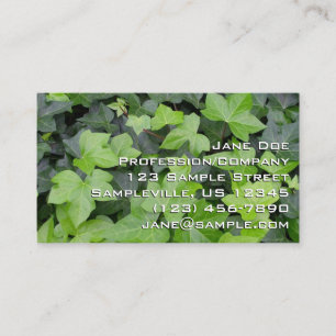 Green Ivy Botanical Print Business Card