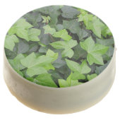 Green Ivy Botanical Print Chocolate Dipped Oreo (Angled)