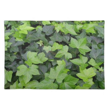 Green Ivy Botanical Print Cloth Placemat by mlewallpapers at Zazzle