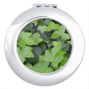 Green Ivy Botanical Print Compact Mirror