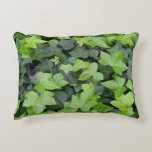 Green Ivy Botanical Print Decorative Pillow