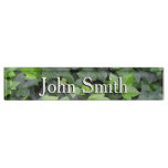 Green Ivy Botanical Print Desk Name Plate
